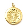 Virgin Mary Brass Pendants KK-S508-27G-03-1