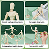 Olycraft Unfinished Blank Wooden Puppet DIY-OC0002-26-4