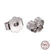 Rhodium Plated 925 Sterling Silver Friction Ear Nuts STER-L063-09P-1