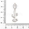 Brass Micro Pave Clear Cubic Zirconia Pendants KK-Z151-12P-02-3
