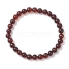 Natural Amber Round Beads Stretch Bracelets for Women Men BJEW-JB13378-2