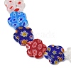 Handmade Millefiori Lampwork Beads Strands LAMP-G166-14B-3