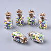 Glass Wishing Bottle Pendant Decorations X-GLAA-N037-01A-1