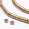 Electroplate Non-Magnetic Synthetic Hematite Beads Strands G-F510-03G-4mm-1