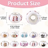 60Pcs 10 Styles Opaque Resin European Beads RPDL-YW0001-21-3