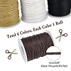   4 Rolls 4 Colors Waxed Cotton Thread Cords YC-PH0002-35C-WH-5