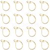 Brass Leverback Earring Findings KK-PH0026-22G-RS-2