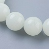 Synthetic Luminous Stone Beaded Stretch Bracelet BJEW-P203-8mm-01B-2