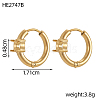 304 Stainless Steel Hoop Earring STAS-OY012-02G-2