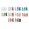 30Pcs 30 Styles 304 Mixed Gemstone Chip Beaded Connector Charms PALLOY-JF02873-02-1