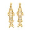 Brass Micro Pave Cubic Zirconia Pendants CU-CBAB3AD-10G-2
