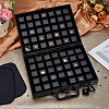 70-Slot Rectangle Aluminium Alloy Covered with Velvet Jewelry Organizer Handled Display Cases CON-WH0089-193A-4