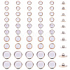50Pcs 5 Styles Plastic Shank Buttons BUTT-TA0001-63-3