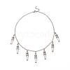 Tibetan Style Alloy Skeleton Pendant Necklace NJEW-JN04232-1