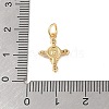 Brass Micro Pave Clear Cubic Zirconia Pendants KK-E111-31A-G-3