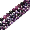 4 Strands 4 Style Natural Striped Agate/Banded Agate Bead Strands G-TA0001-35-12