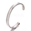 304 Stainless Steel Cuff Bangles BJEW-G478-P-3
