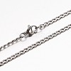 Tarnish Resistant Boy's 304 Stainless Steel Curb Chain Necklaces NJEW-E026-13P-1