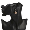 Christmas Theme Alloy Rhinestone Dangle Earrings EJEW-JE06627-02-3