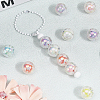 20Pcs UV Plating Acrylic Printed Beads TACR-SC0001-46A-7