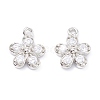 Rack Plating Brass Cubic Zirconia Charms ZIRC-C026-12P-1