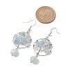 Natural Aquamarine Dangle Earrings EJEW-JE05747-05-3