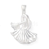 925 Sterling Silver Double Ginkgo Leaf Pendants STER-G045-15S-1