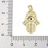 Brass Micro Pave Cubic Zirconia Pendants KK-Q028-64G-3