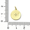 Star Theme Brass Micro Pave Clear Cubic Zirconia Pendants KK-H475-52G-05-3