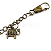 Tibetan Style Alloy Keychains KEYC-WH0025-030-3