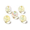 UV Plating Transparent Rainbow Iridescent Acrylic Beads TACR-A005-01C-1