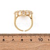 Adjustable Brass Micro Pave Cubic Zirconia Cuff Rings for Women RJEW-B139-05G-5