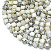 Natural White African Opal Beads Strands G-K389-A35-01-3