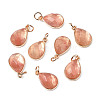 Cherry Quartz Glass Pendants G-S359-364D-1