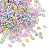 Pearlized ABS Plastic Bead Caps KY-G032-01B-1