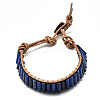 Cowhide Leather Cord Bracelets BJEW-R309-01B-11-1
