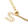 Brass Flat Snake Chain Necklace NJEW-R260-01G-3