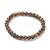 Natural Tiger Eye Beaded Stretch Bracelets BJEW-D446-B-32-2