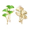 Alloy with Enamel Ear Studs EJEW-U002-07B-1