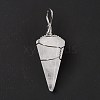 Natural Quartz Crystal Gemstone Pendants G-D458-06P-06-RS-5