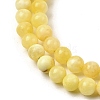 Natural Yellow Jade Beadd Strands X-G-A274-A01-4mm-4