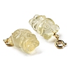 Natural Citrine Bear Pendant Decorations G-R489-15G-3