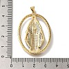 Rack Plating Brass Micro Pave Cubic Zirconia Pendants KK-U019-25G-3