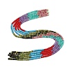 Glass & Natural Chinese Southern Jade & Amethyst & Rhodonite & Indian Agate & Synthetic Turquoise Beads Strands G-Z135-C05-2x4mm-3