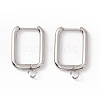 201 Stainless Steel Hoop Earring Findings STAS-H166-01P-2