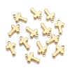 Ion Plating(IP) 304 Stainless Steel Tiny Cross Charms X-STAS-L159-06G-1