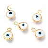 Handmade Evil Eye Lampwork Charms KK-F764-13G-06-1