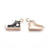 Light Gold Plated Alloy Enamel Pendants PALLOY-TAC0011-10-2