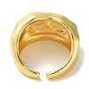 Brass Open Cuff Ring RJEW-E292-06G-3