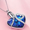 Rhinestone I Love You Forever Heart Ashes Box Necklaces PW-WGEBB89-01-2